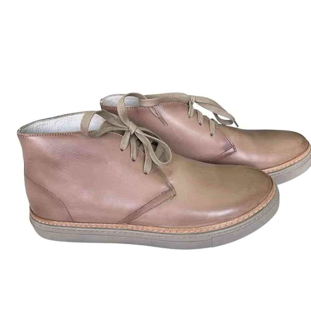 Kenneth Cole Silver Technology Men's Leather Lace Up Ankle Boots Tan Size 7.5